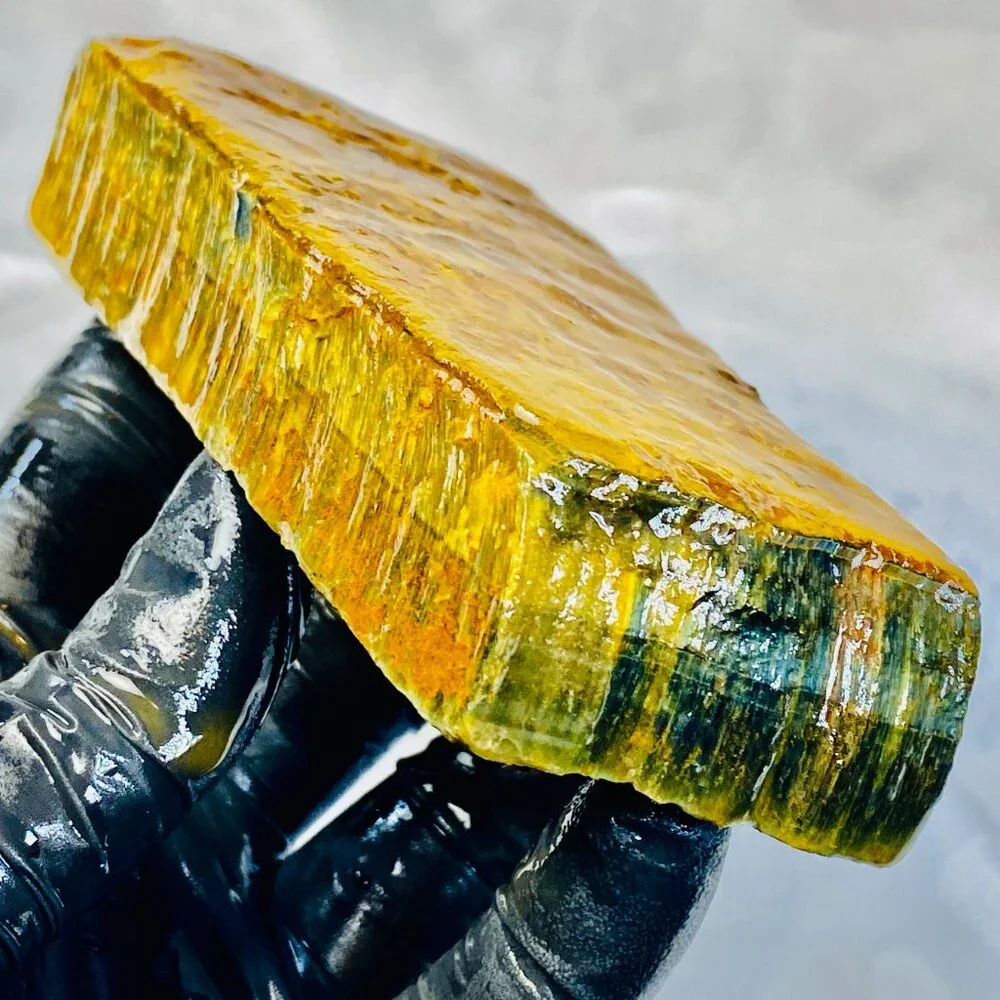 8.5 Oz. Rare Blue Tiger Hawk Eye Raw Rough Stone Crystal Natural Rock Madagascar - Picture 7 of 10